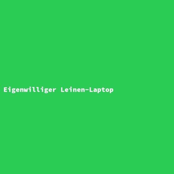 Eigenwilliger Leinen-Laptop
