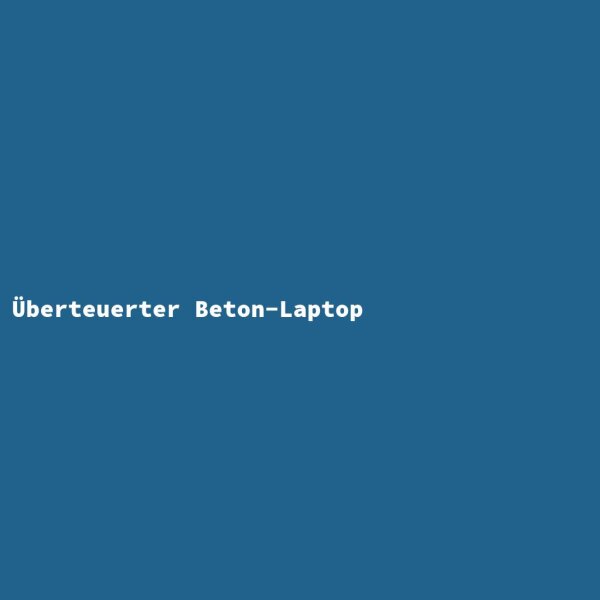 &Uuml;berteuerter Beton-Laptop