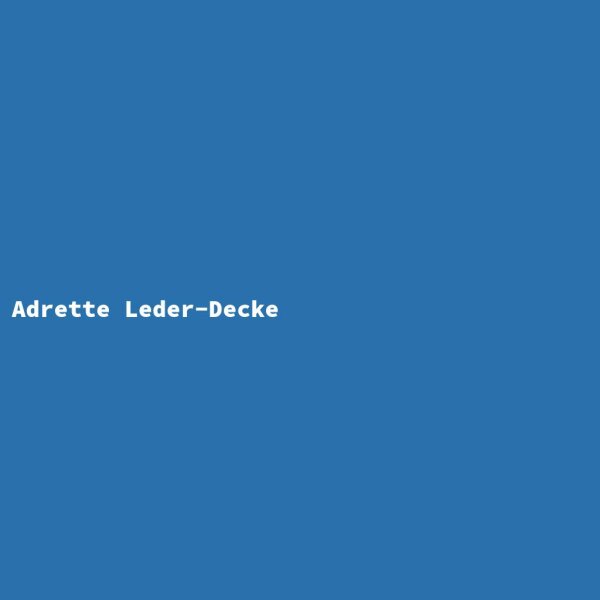Adrette Leder-Decke