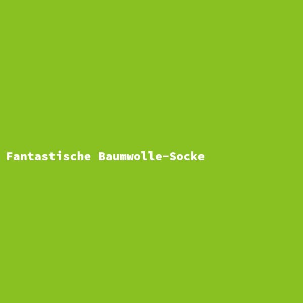 Fantastische Baumwolle-Socke